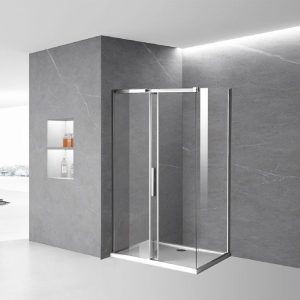 SL03-8mm Sliding Shower Door For Corner in Chrome